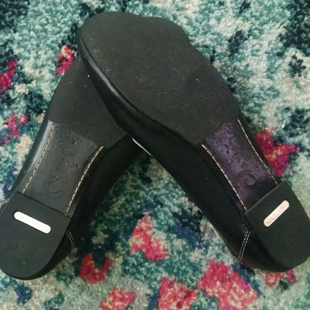 Cole Haan Nike Air Black And White Leather Loafers Size 6.5